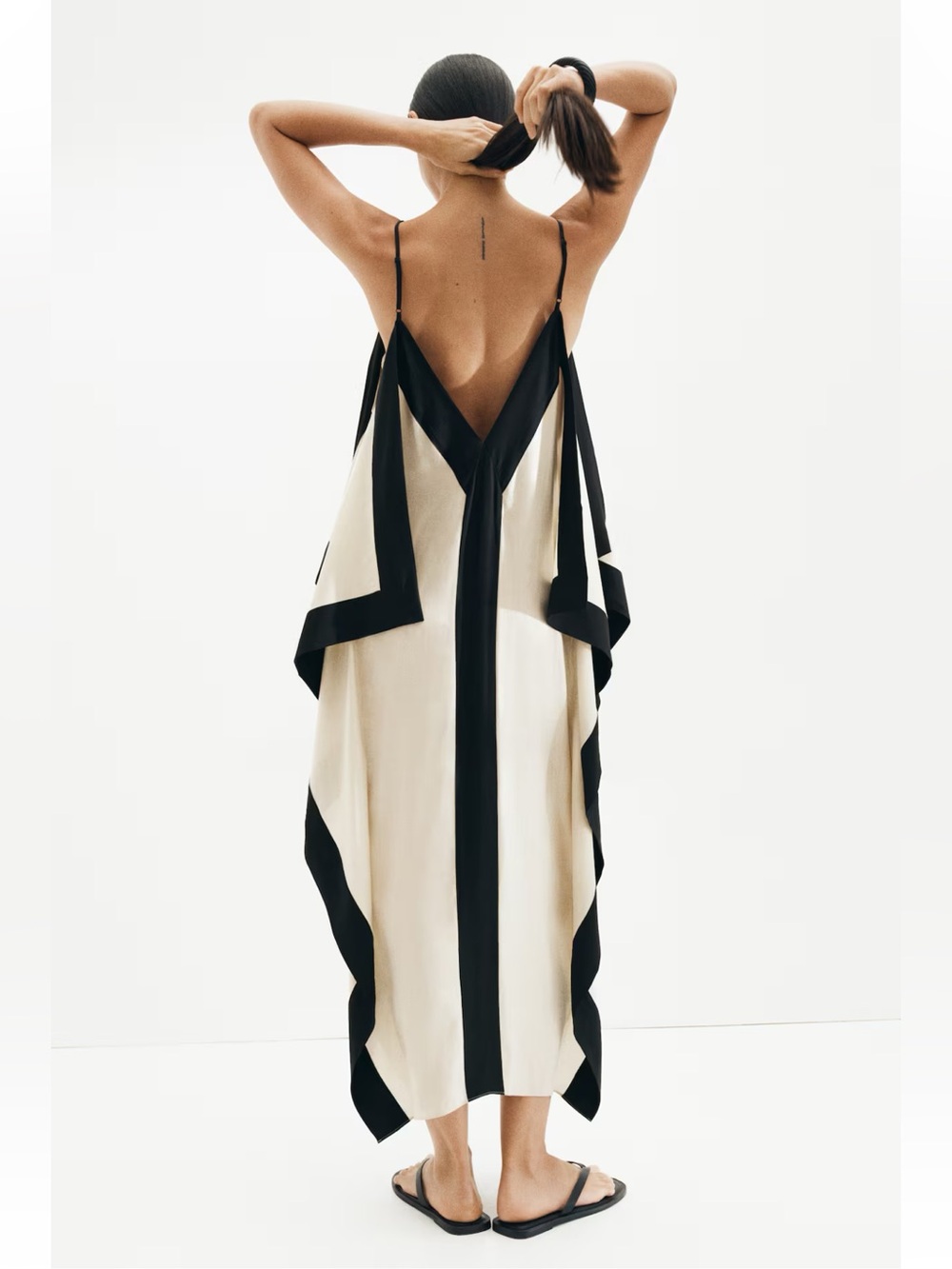 New H&M Flowing V-Neck Spaghetti Strap Maxi Dress - Picture 10 of 12
